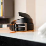 Marc Leather Belt Plain Black - Image 2