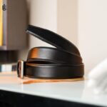 Marc Leather Belt Plain Black - Image 3
