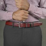 Axel Lizard Pattern Belt - Dual Tone Moving Brockless - Image 4