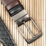 Axel Cross Line Pattern Belt - Dual Tone Moving Brockless - Image 2